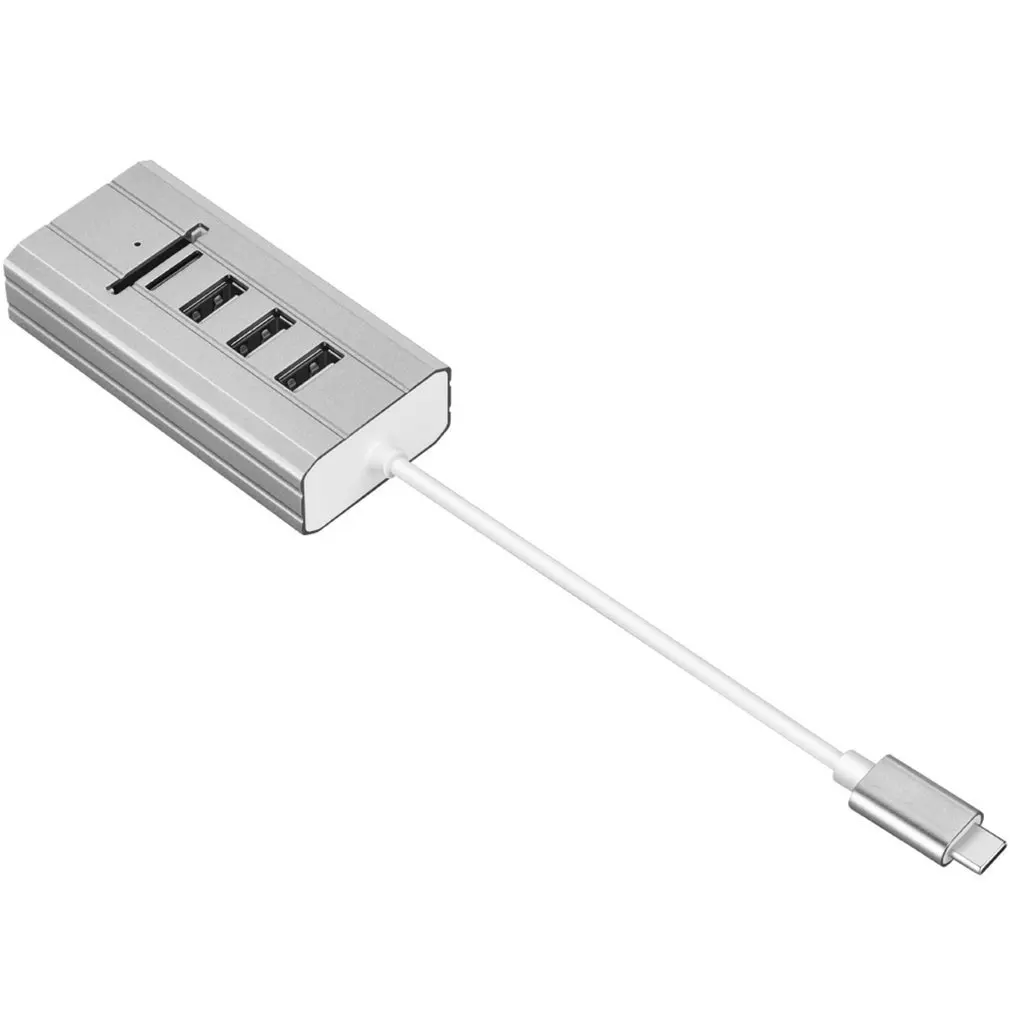 TYPE-C мульти-функциональный хаб звуковая карта 3 Порты стерео компьютерные аудио разделитель USB+ USB внешняя звуковая карта+ USB кард-ридер