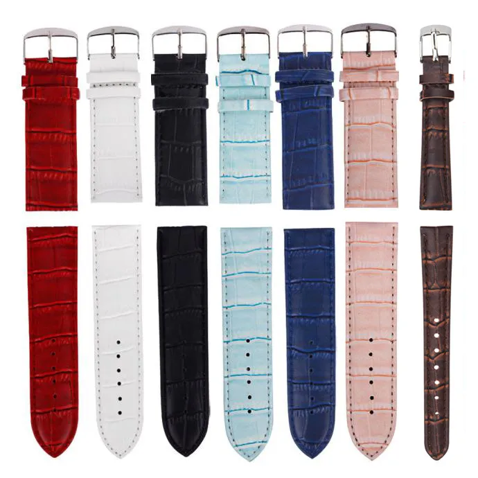 

Unique 12mm Watchbands High Quality Soft Sweatband PU Leather Strap Steel Buckle Wrist Watch dropship watch strap