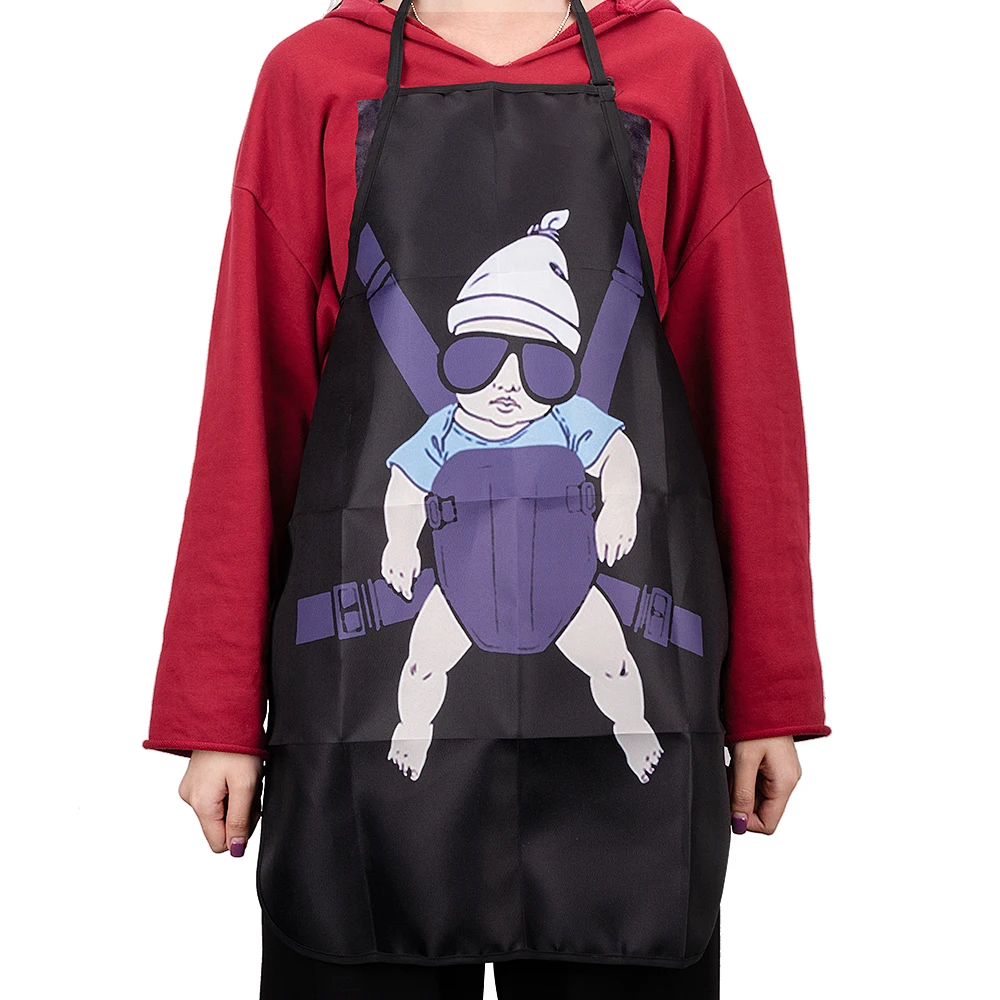 4 Colors Aprons Sexy Funny Personalized Kitchen Digital Printed For Women Man BBQ Cleaning Cooking Apron
