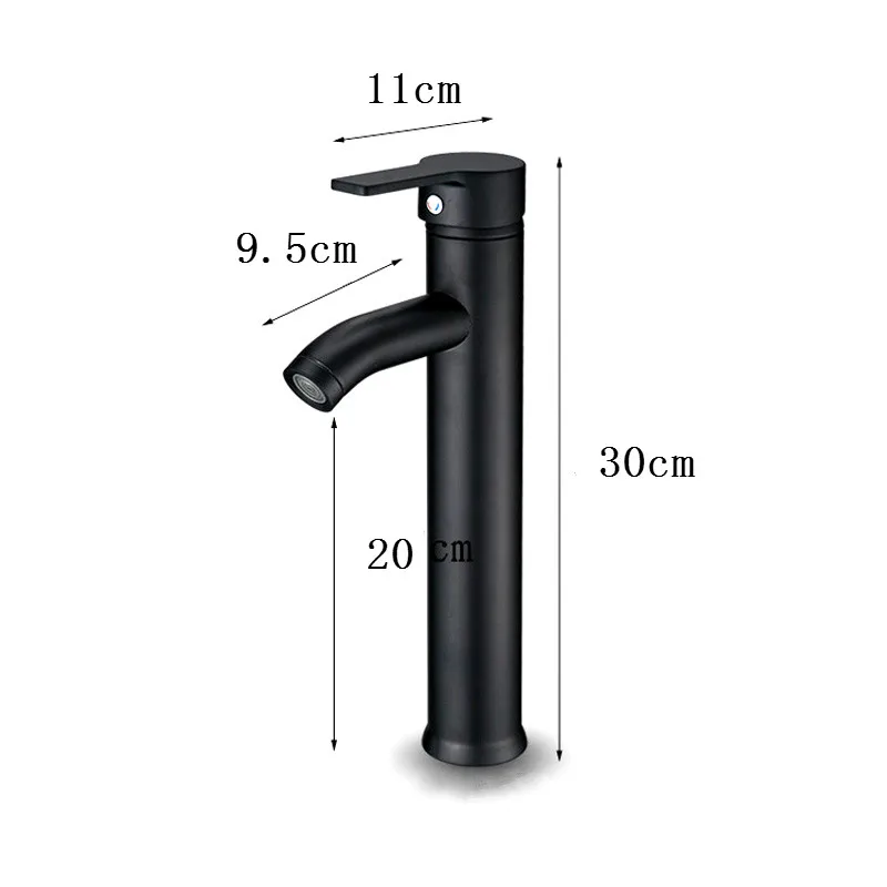 Mayitr Single Handle Bathroom Basin Faucets Cold/Hot Mixer Basin Sink Tap Black Water Kitchen Faucet Bathroom Accessories