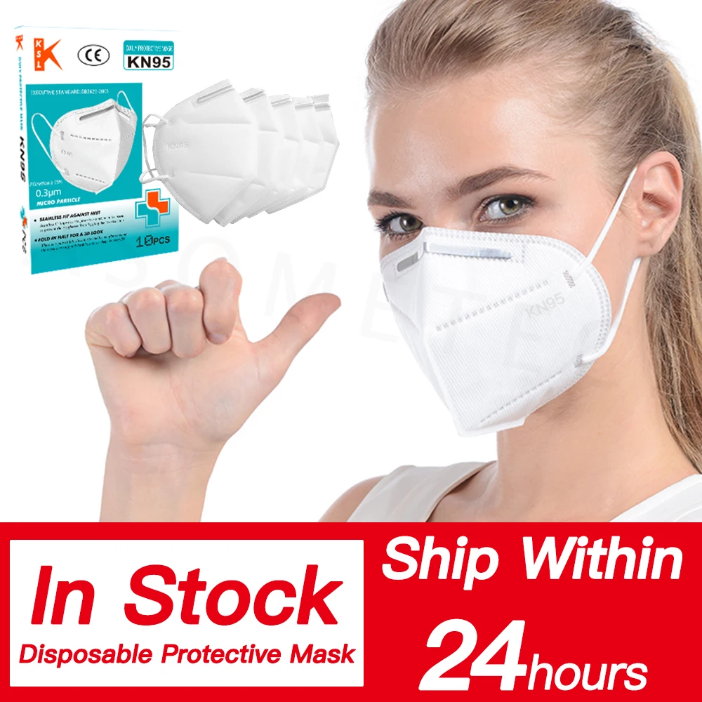 

KN95 Mouth Protective Mask Dustproof Breathable and Anti-fog 4 Layer Safety Face Mask Features Fast Delivery