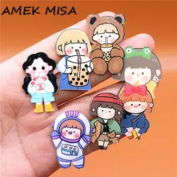 Jibz – accessoires de chaussures à boucle en PVC, 10 pièces par Lot, jolies chaussures de dessin animé Cosplay pour filles, décorations pour croco, breloques, adaptées au Bracelet, cadeaux pour enfants 