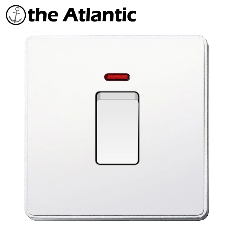 20A 45A Air Conditioner Water Heater Blower Cooker Switch DP Power Switch  High-Power Electrical Appliances White Plastic Frame