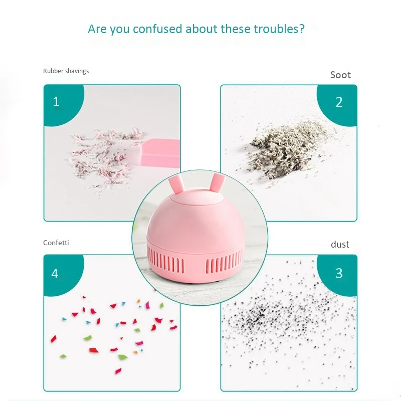 

New Hot Portable Practical Electric Desktop Vacuum Cleaner Home, Micro-USB By Button Random Desktop Cleaner Dust Collector for N