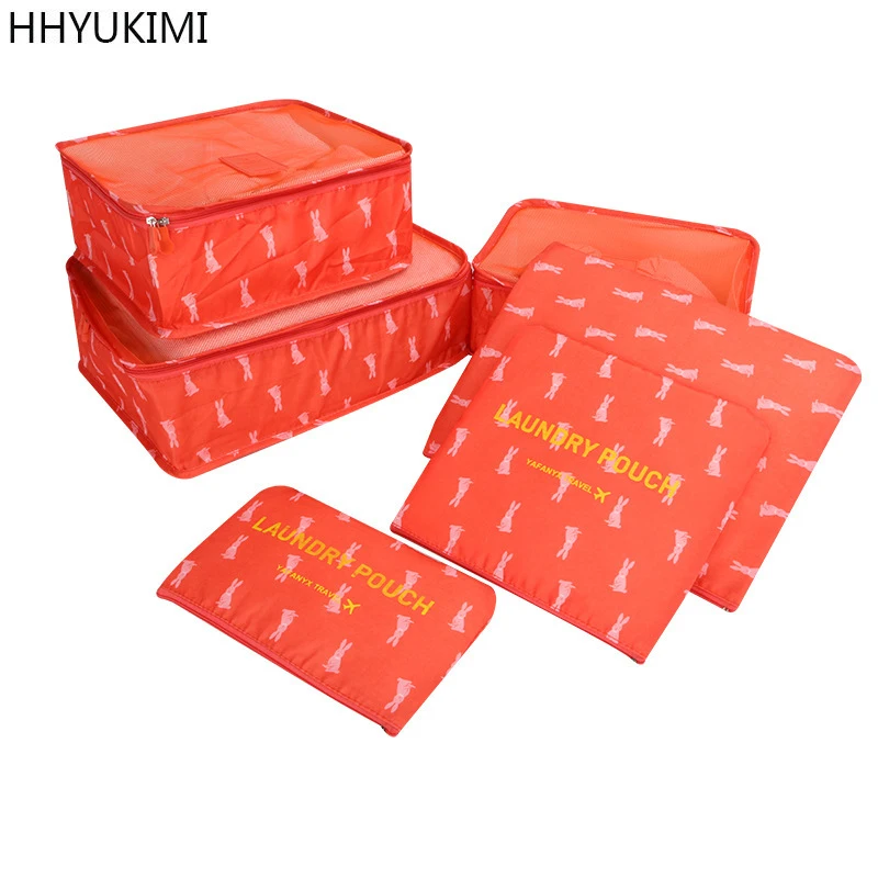 6 шт./компл. дорожная сумка для хранения посылка высокого Ёмкость одежда опрятная