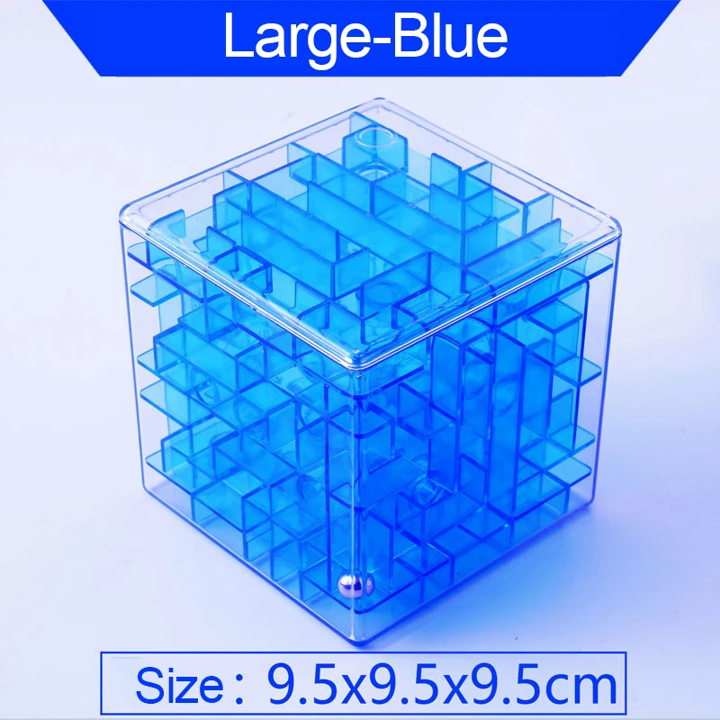 3D лабиринт, волшебный куб, головоломка, игрушка для детей, забавная, креативная, ручная игра, развивающие игрушки для детей - Цвет: blue