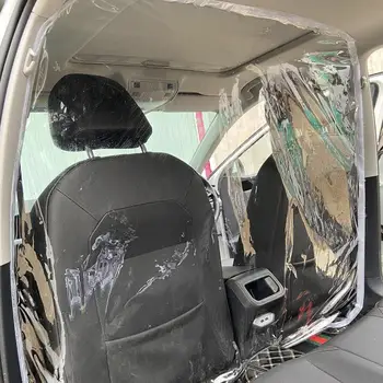 

Car Taxi Isolation Film Full Surround Protective Cover with 50pcs Disposable Plastic Steering Wheel Cover