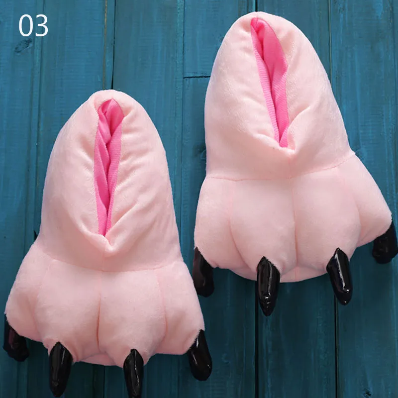 Funny Cartoon Animal Paw Slipper Unisex Cute Monster Claw Soft Plush Home Slippers Men Women Indoor Floor Shoes SE5053 - Цвет: Style3