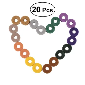 

20 Pcs Strap Button Felt Washers Replacement Protector Protection Cymbals Accessory Bass Drum Silencer