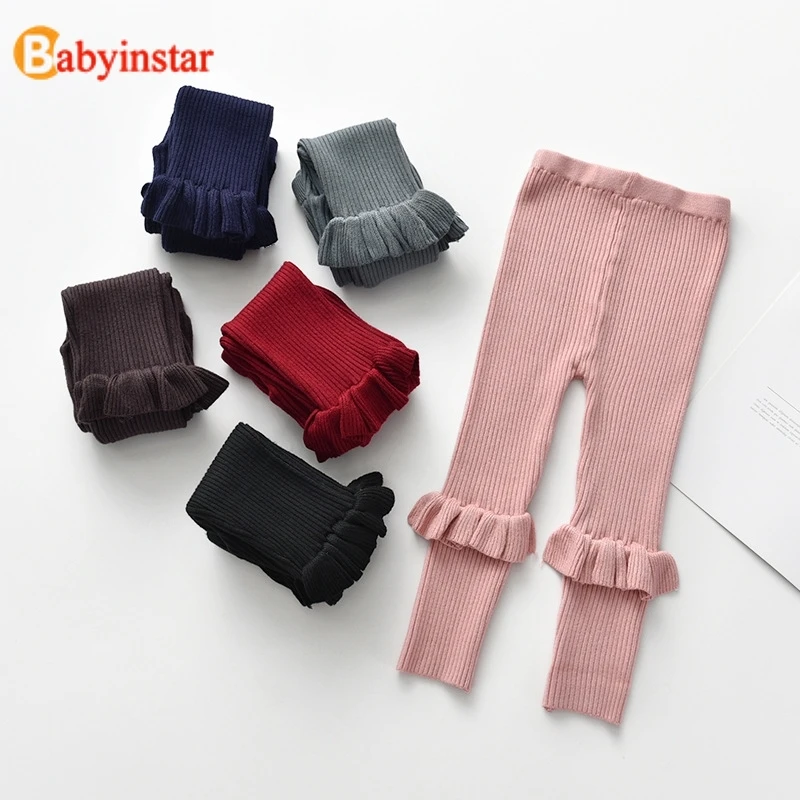 

Autumn Ruffle Pants For Girls Leggings Toddler Girl Winter Clothes Baby Girl Bottoms High Waist Pants Leggings Kids Baby Clothes