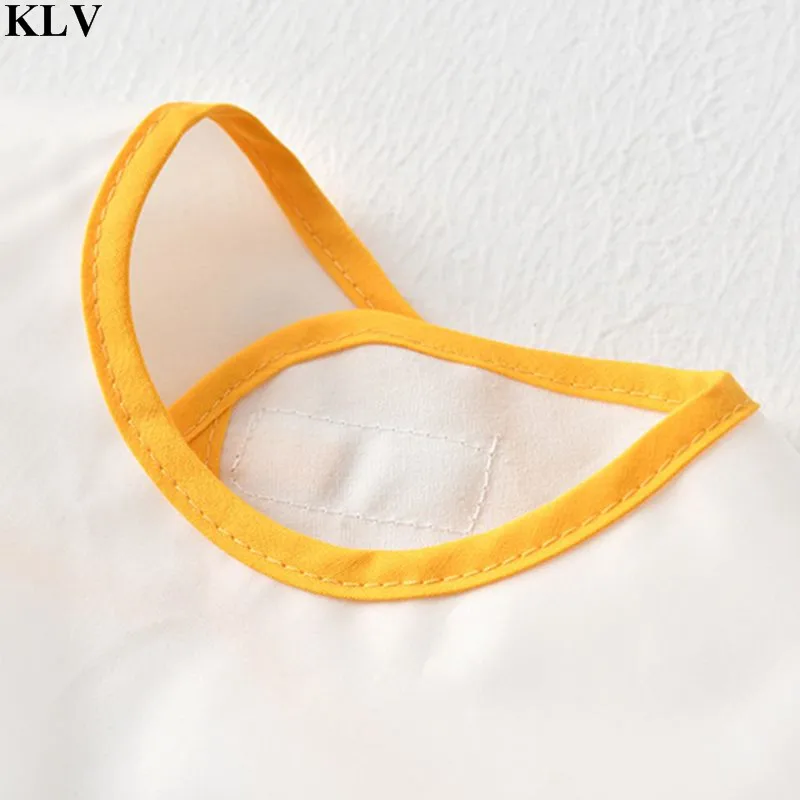 KLV 2 шт./компл. новая одежда для детей с длинным рукавом свободное Водонепроницаемый анти под высоким давлением стерео детские едят кормления Bib Комплект, размер от 6 до 24 месяцев