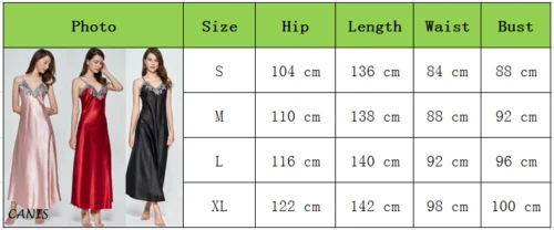 Women Oversize Satin V-Neck Long Nightdress Silk Lace Sexy Lingerie Nightgown Sleepwear Robe Dress Babydoll Underwear women lingerie women lingerie set women nightgowns women nightdresses women pajamas sleeping dress