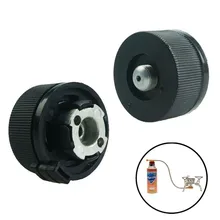 

Metal Butane Gas Adapter Convert Camping Stove Fuel Canister Black For Long Tank Durable Split Type Furnace Picnic Accessories