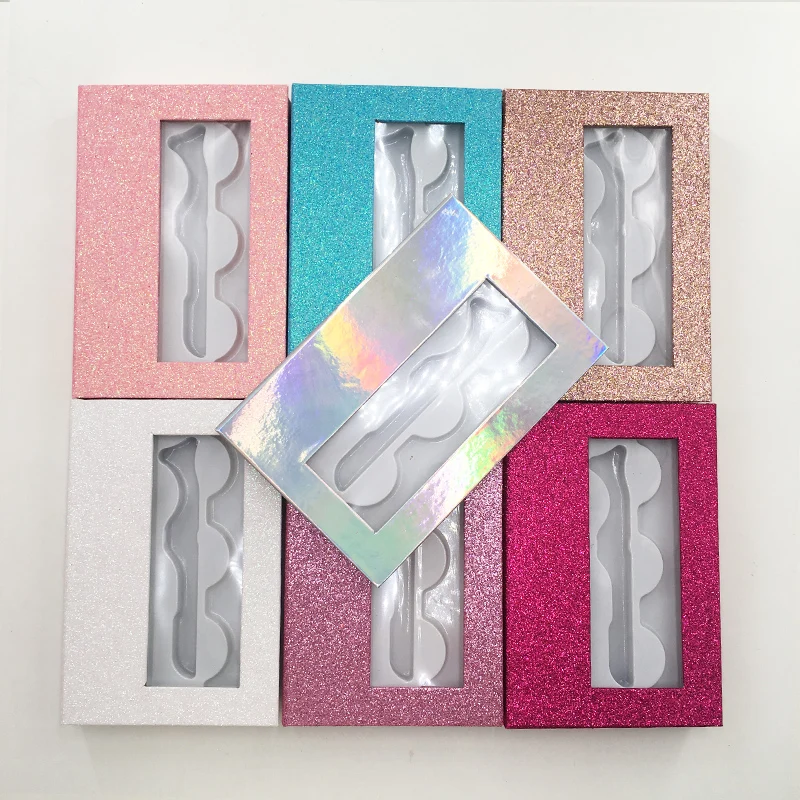 Eyelashes box 3 pairs lashes box with tweezers colorful dramatic lashes book wholesale custom 3D mink lashes vorder supplier 5