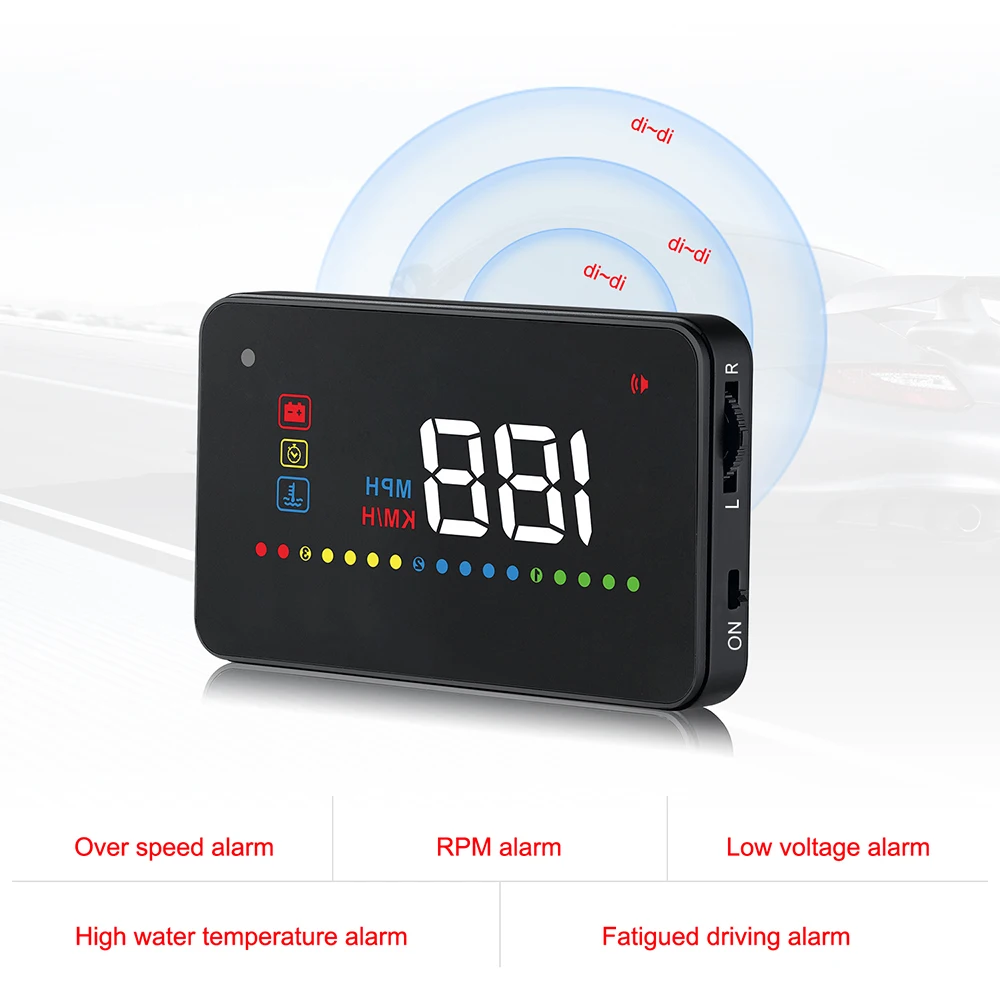 HUD obd2 Смарт HUD OBD дисплей gps Спидометр для вождения компьютера Простая установка превышение скорости сигнализации лобовое стекло Voltag