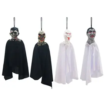 

Halloween Decoration Zombie Ghost Pendant Black and White Hanging Ghost Rubber Vampire Props Ghost Festival Halloween