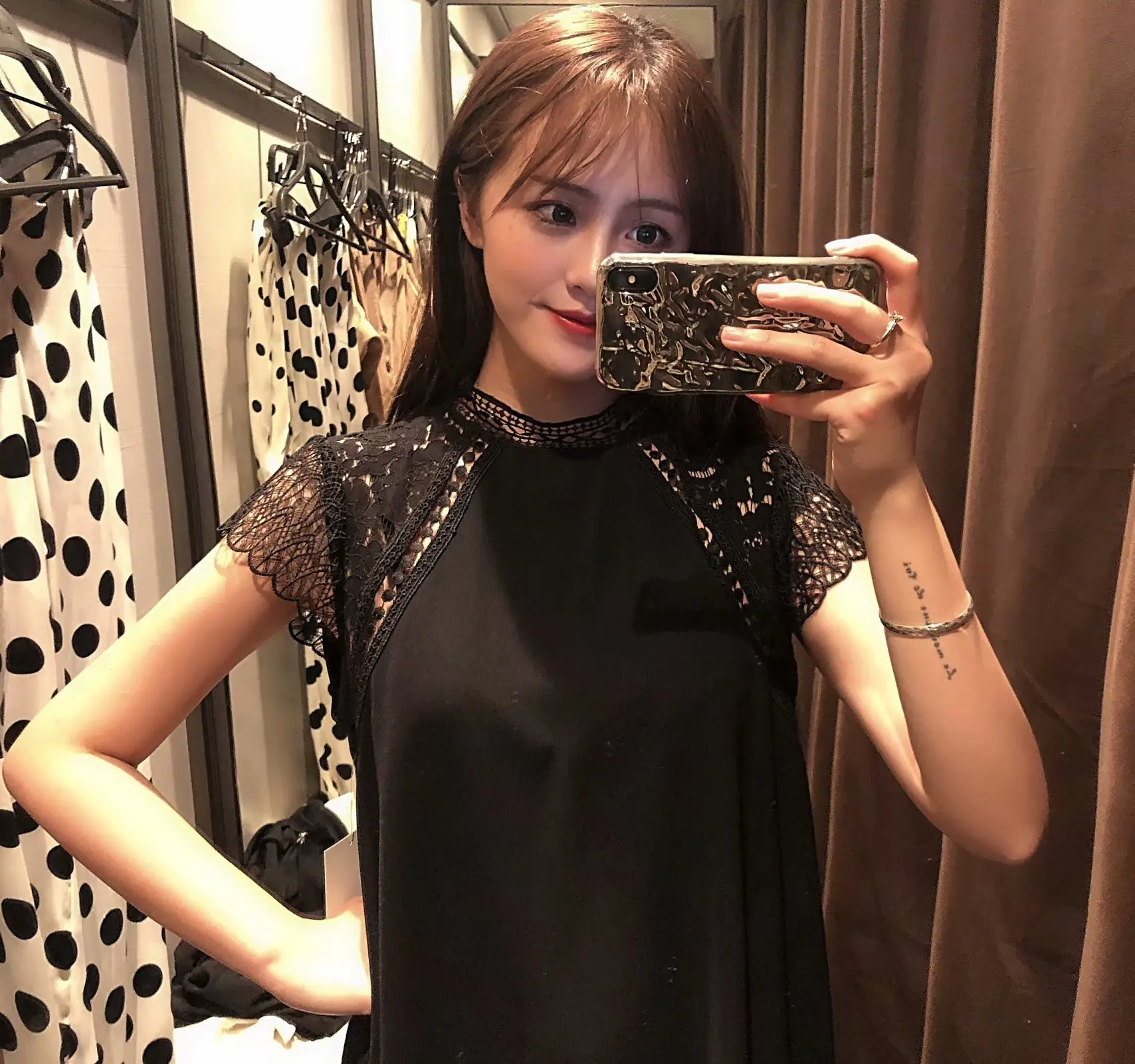 

Western Style 2019 New Style Fashion Versatile Slim Fit Slimming Lace Short Version Dress WOMEN'S Dress