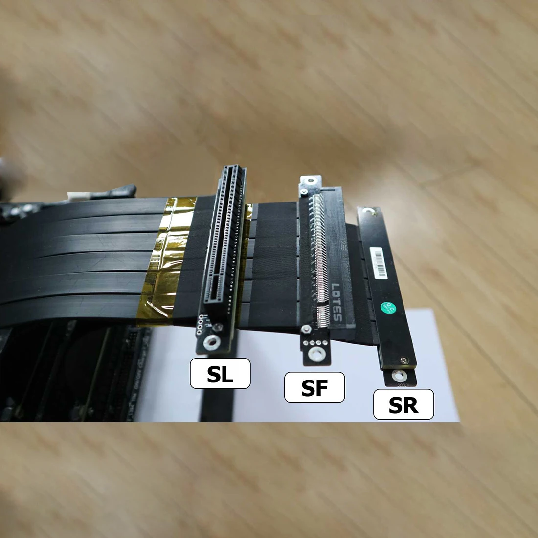 PCI-E X16 3.0 Riser Extension Cable - PCI Express 16x Extender Ribbon Line Gen3.0 (GTX R33SL/R33SF/R33SR) 60cm Description Image.