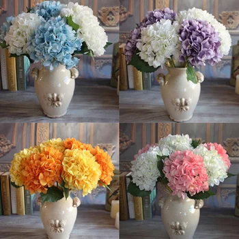 

Artificial Peony Flower Home Wedding Party Birthday NewYear ValentinesDay Floral Decor Silk Hydrangeas Vase Flower Arrangement