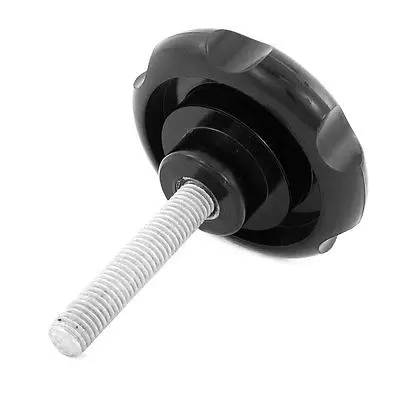 

M12 x 60 Thread 80mm Dia Bakelite Knob Handle Black for Machine Tool