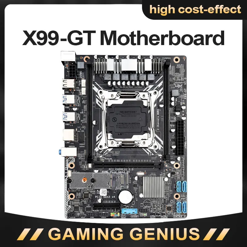 Материнская плата JINGSHA X99GT Lga 2011-V3 поддержка разблокировки Turbo Boost NVME SSD M.2 USB3.0 E5-2620V3