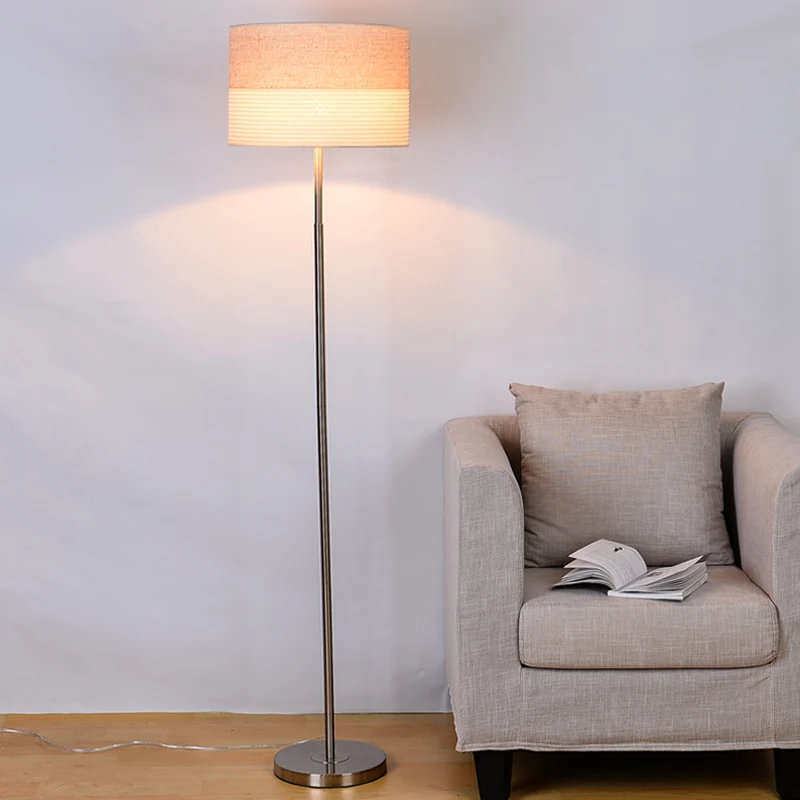 Гостиная напольный бра абажур из ткани E27 Матовый никель Хорошее качество светодиодный светильник лампы для гостиной спальни кабинета