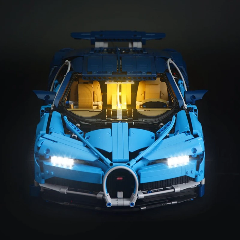 Легкий костюм для (Bugatti Chiron) модели строительных блоков-комплект светодиодных ламп