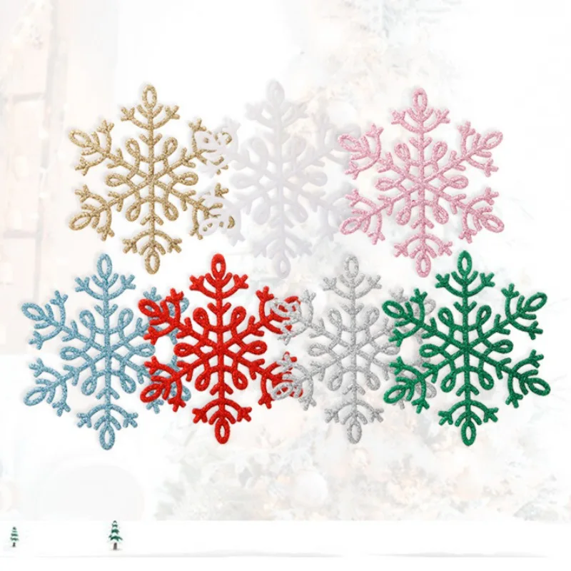 8 шт. гирлянда украшения ремесла блестящие рождественские орнаменты снежинки венок на рождественскую елку зимние праздничные