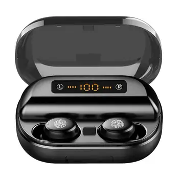 

TWS V11 Wireless Earphones Bluetooth 5.0 IPX7 Large Capacity Battery Intelligent LED Screen Headset with 4000mAh Charging Case
