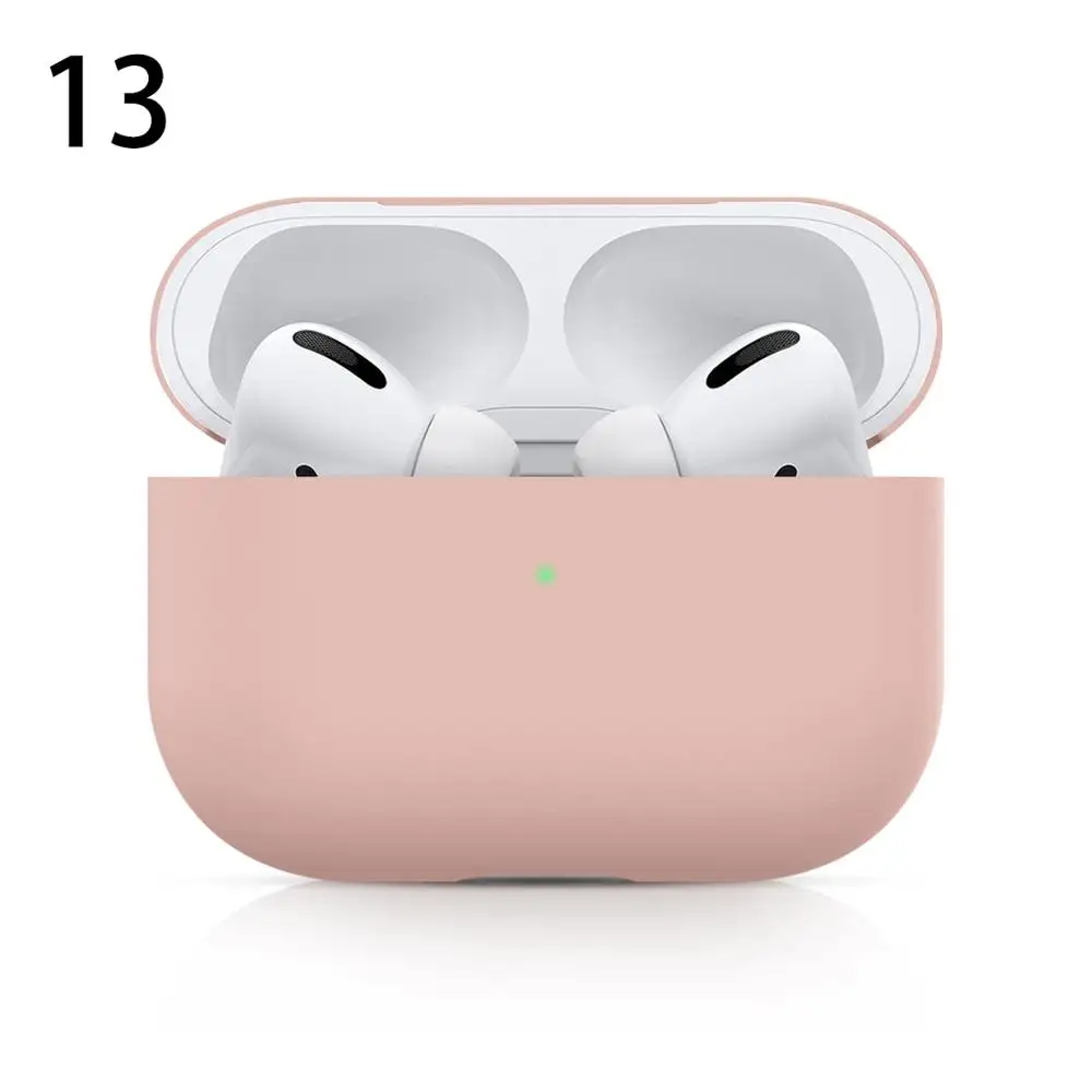 13.Pink Силиконовый чехол для наушников для Apple Airpods Pro Чехол для AirPods 3 bluetooth беспроводная зарядная коробка для Airpods защитный чехол - Цвет: 13.Pink
