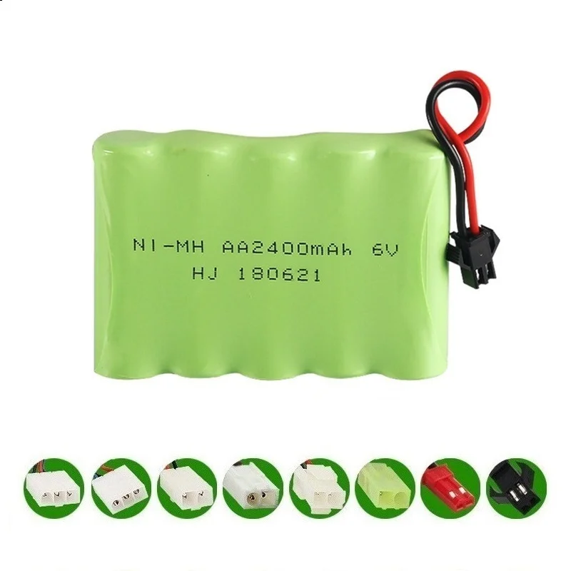 SM Plug) Ni-MH 6v 2400mah батарея+ USB зарядное устройство для Rc игрушки автомобили танки грузовики роботы лодки пистолеты AA 6v перезаряжаемый аккумулятор