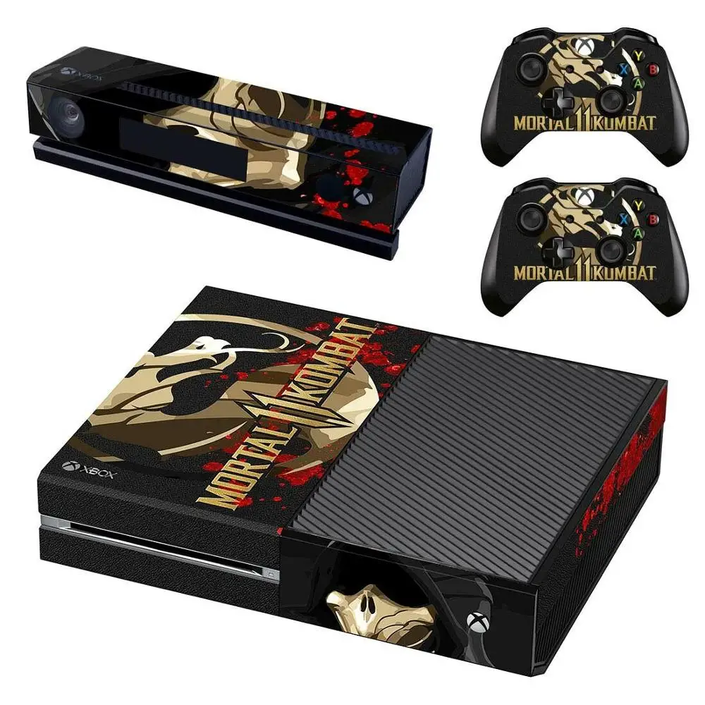 GSTM2594 Mortal Kombat 11 наклейка для кожи Полное покрытие для консоли Xbox One& Kinect& 2 контроллера для Xbox One Skins наклейка s винил - Цвет: GSTM2594