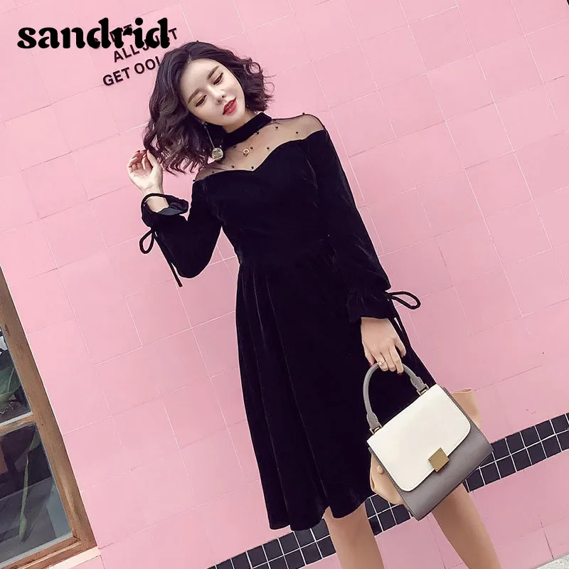 

sandrid White Bodycon Bandage Dress Women Vestidos 2020 Sexy Elegant Black club Party Dresses long sleeve dress