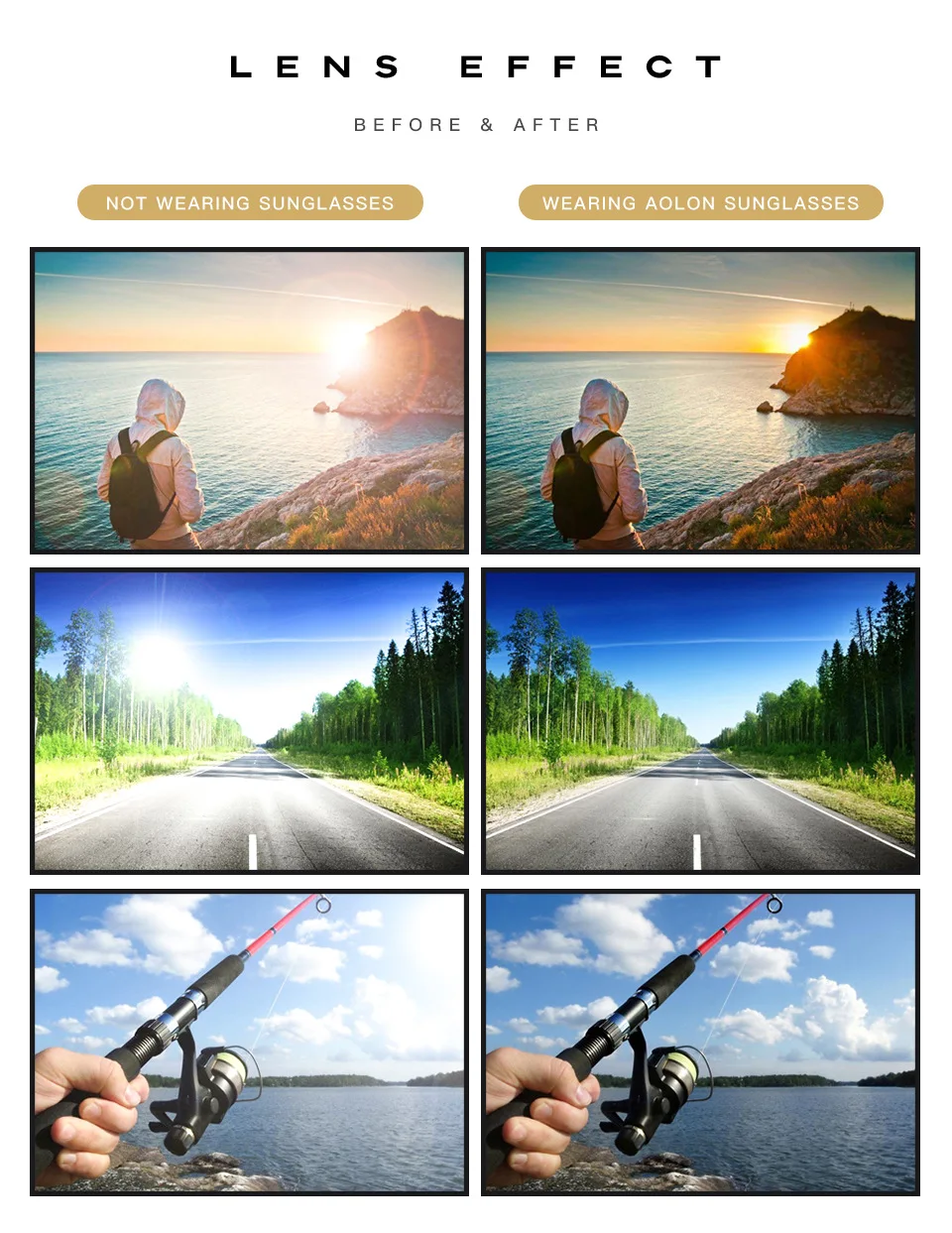 Occhiali da sole di design di marca Occhiali da sole polarizzati quadrati in alluminio e magnesio Tonalità di guida diurne e notturne antiriflesso_voghion.com