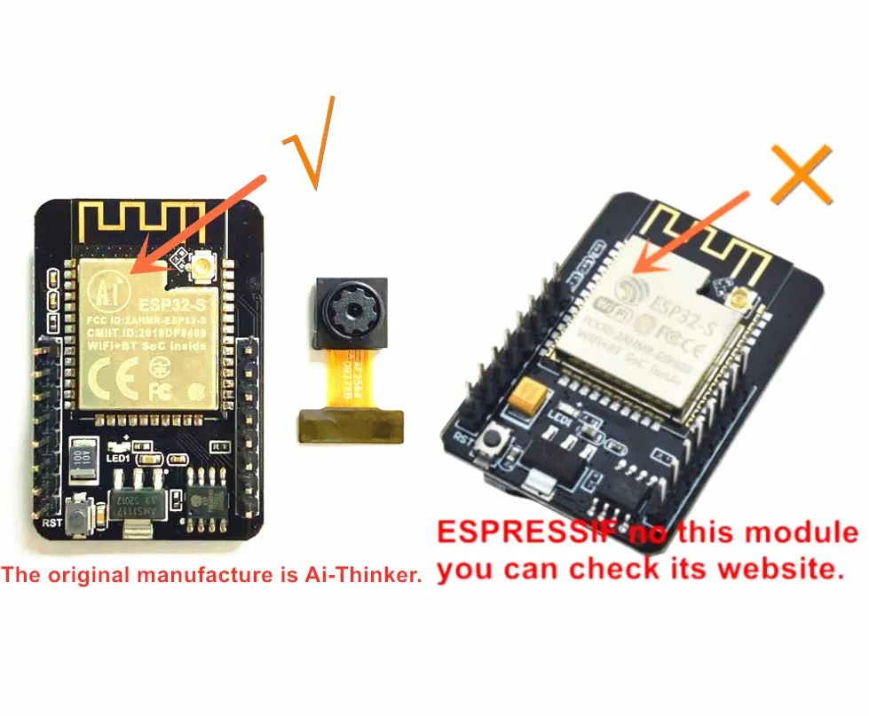 Wireless Monitoring and QR Wireless Identification MakerHawk ESP32 Camera WiFi+Bluetooth Module 5V Low-power Dual-core 32-bit CPU with OV2640 2MP Camera for Home Smart Device Map