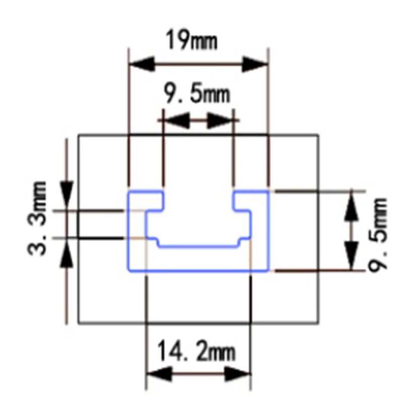 300-1220 мм Т-образная дорожка Т-образная Торцовочная дорожка с Т-образной резьбой Крепление слот 19x9,5 мм для настольной пилы фрезерные станки настольные ленточные пилы деревообрабатывающий инструмент