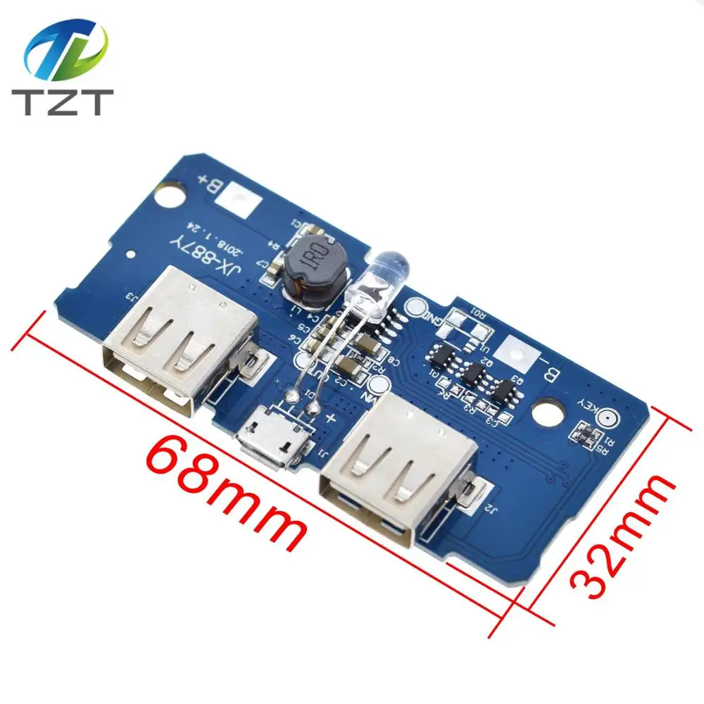 Lithium Li-ion 18650 3.7V 4.2V Battery Charger Board DC-DC Step Up Boost RS