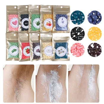 

1 Bag Painless Film Hard Wax Beans Hot Film Wax Bead Hair Removal Wax Pellet Depilatory Removing Hairs In Body Depilatory Wax