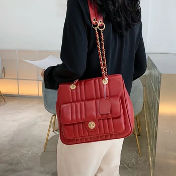 

Casual Women Shoulder Bag Designer Chain Female Messenger Bag Large Capacity Office Lady Travel Bag