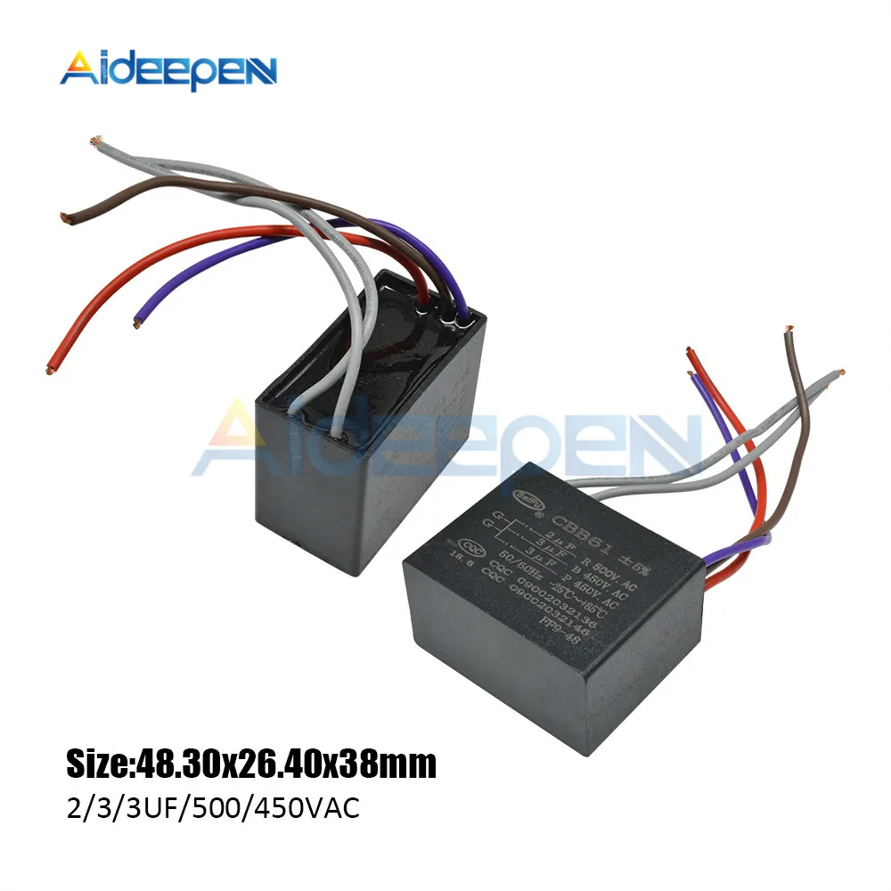 CBB61 250V/300V/400V/450V500V/550V/600V 1uF ~ 6 мкФ потолочный вентилятор двигателя прямоугольный