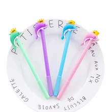 4 шт./лот, гелевая ручка Kawaii Crown Dolphin, 0,5 мм, ручки для письма, канцелярские принадлежности для школьников, подарок для офиса, Papeleria Supply Lapicera