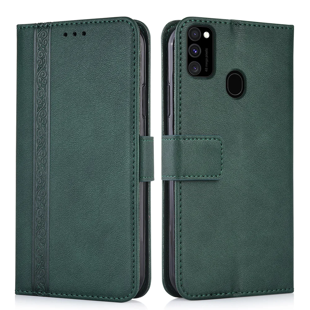 Кожаный чехол бумажник для Samsung Galaxy M21 SM M215F m215 6 4 '' книжка телефона M 21