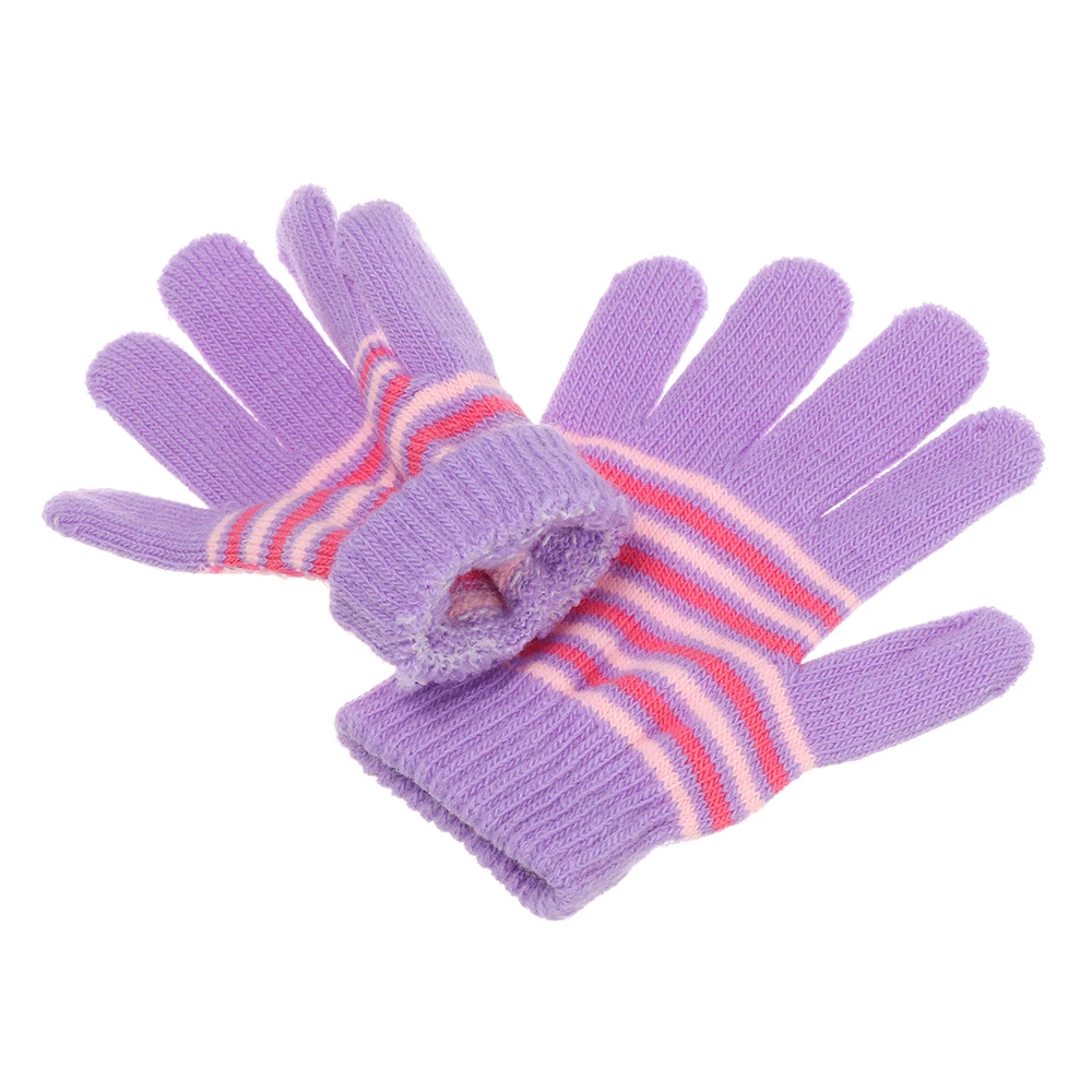 Winter Gloves 1Pair Winter Knitted Children's Gloves Warm Soft Rabbit Wool Cartoons Kids Gloves Child Full Finger Boys Girls Mitten For 3-10 Y winter gloves,baby mittens