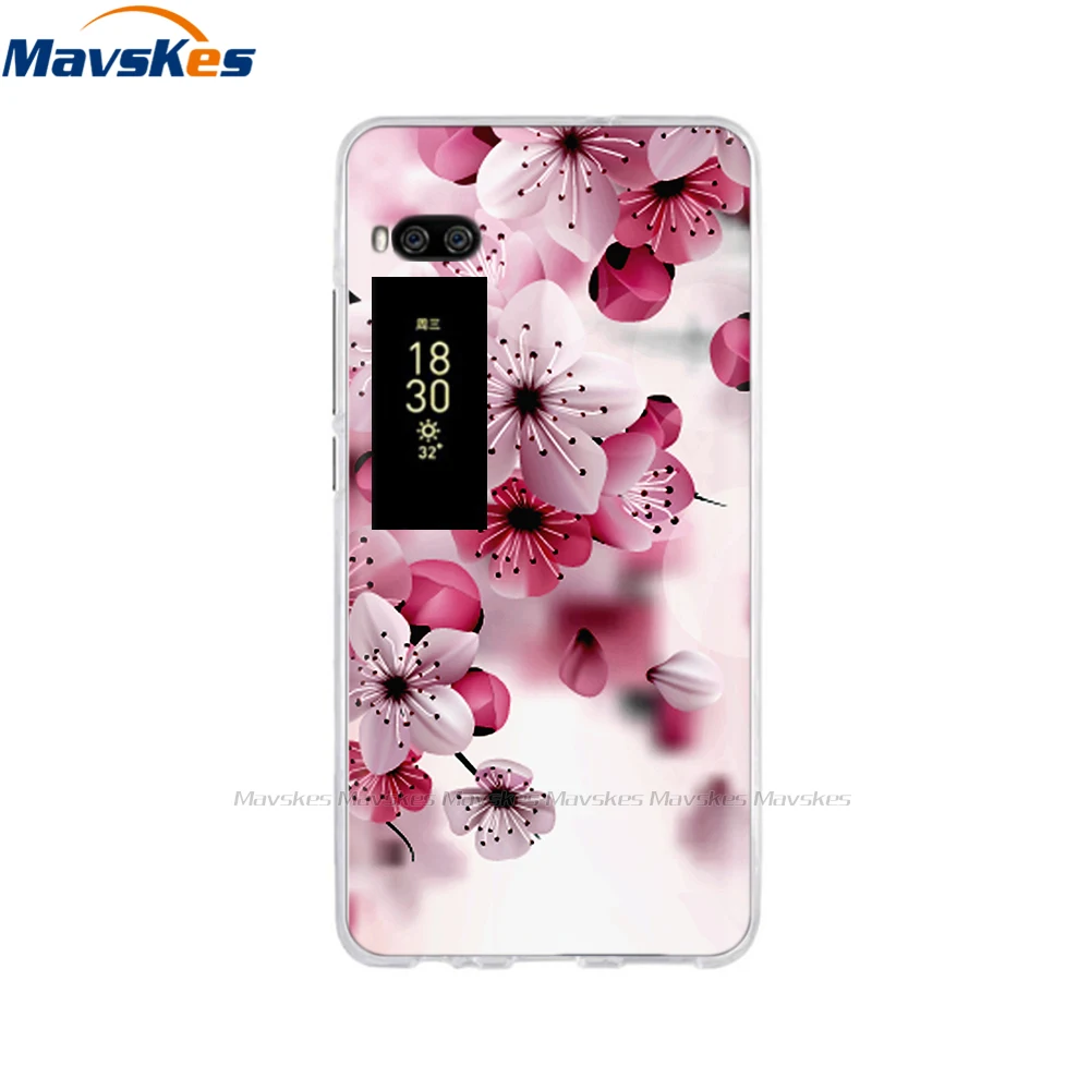 For Meizu Pro 7 Case 5.2" Fundas Coque Back Cover For Meizu Pro 7 Plus 5.7" Phone Cases Soft TPU Painted Silicone Bumper Shell 