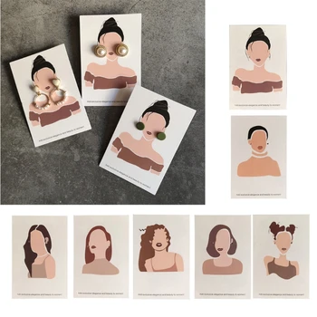 

Fashion 6x9cm 100pcs Drop Earrings Display Card Earrings Dangle Stud Card Top Grade Women Earrings Paper Card Holders
