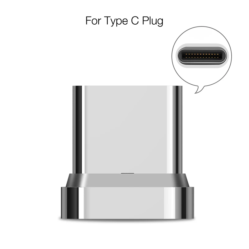 Cafele 3A Магнитный USB кабель для зарядки мобильного телефона типа C для samsung Xiaomi huawei LG USB зарядное устройство Шнур - Цвет: Plug for Type C