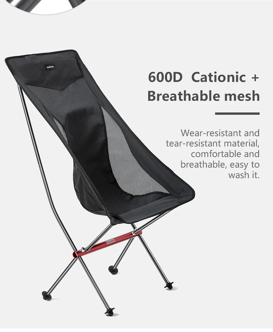 Портативный Сверхлегкий Кемпинг стул открытый складной рыболовный стул алюминиевый сплав пляжный стул для пикника - Цвет: BLACK