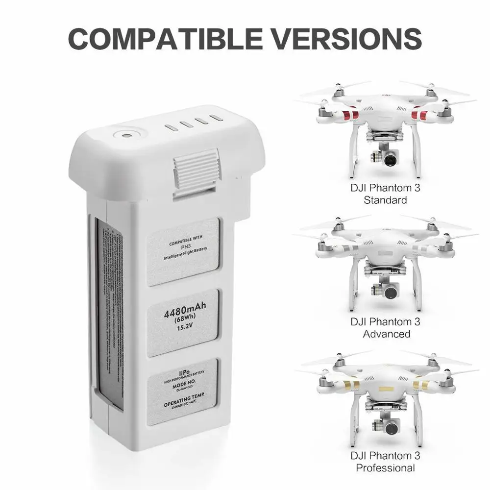 Bateria Drone para Dji Phantom Profissional Padrão Avançado 15.2v 4480mah Lipo 4s Bateria Inteligente até 23 Minutos - Image 5