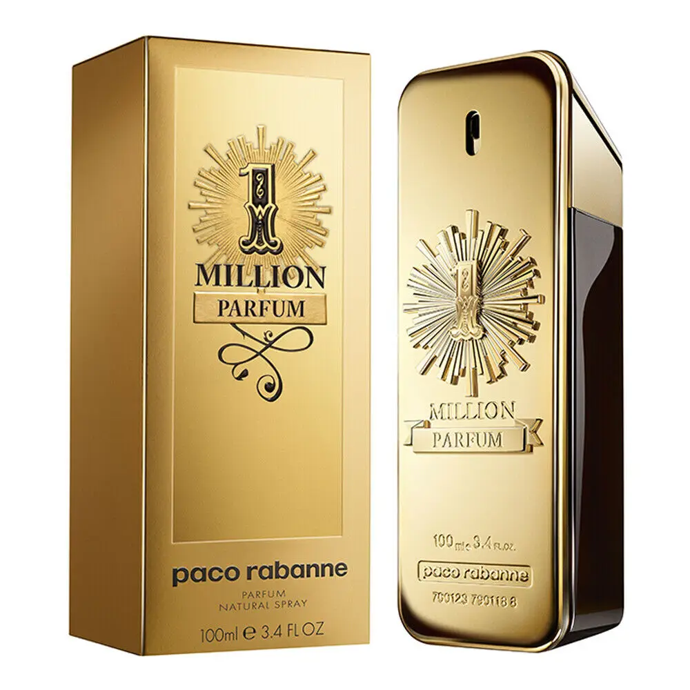 Frete grátis paco rabanne 1 milhão parfum spray para homem 3.4 oz 100 ml novo na caixa