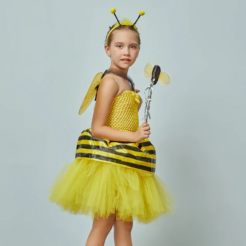 Little girls handmade bumblebee tutu outfit